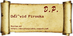 Dávid Piroska névjegykártya